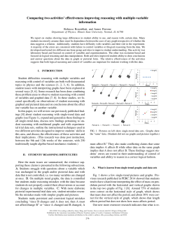 Comparing two activities` effectiveness improving reasoning with