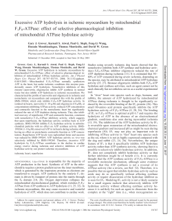 Excessive ATP hydrolysis in ischemic myocardium by mitochondrial