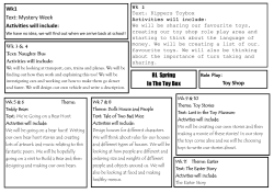 Activities will include - Sidmouth Primary School