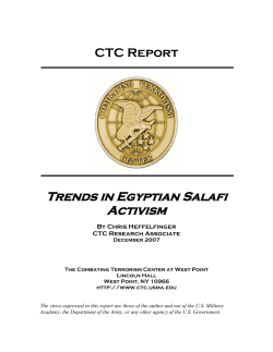 CTC Report Trends in Egyptian Salafi Activism