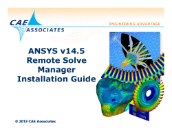 ANSYS v14.5 R t S l Remote Solve Manager Installation Guide
