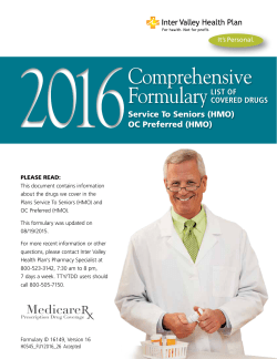 2016 Annual Drug Formulary