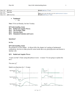 I`ll be out Monday, but here Tuesday. Q9 Understanding Atoms Q9.1