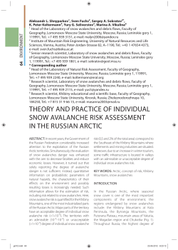 theory and practice of individual snow avalanche risk assessment in