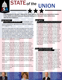 JSA`s State of the Union 2014 Guide