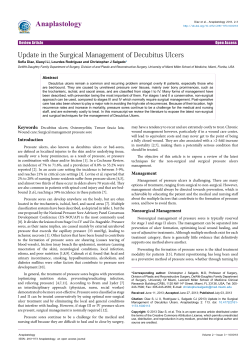Update in the Surgical Management of Decubitus Ulcers