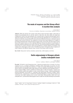 The mode of response and the Stroop effect: A reaction time