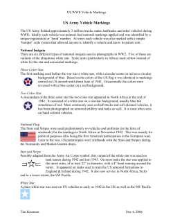 US Army Vehicle Markings