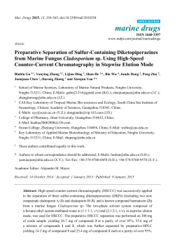 Preparative Separation of Sulfur-Containing Diketopiperazines from