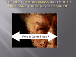 gene sharp - UMass Dartmouth