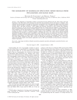 THE GEOGRAPHY OF MAMMALIAN SPECIATION: MIXED