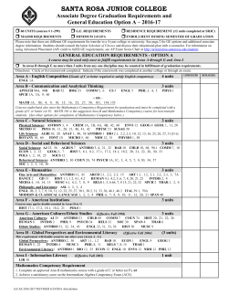 Option A - Santa Rosa Junior College