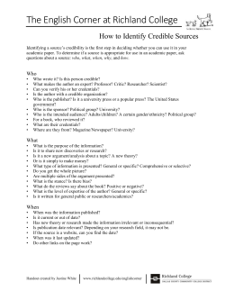 How to Identify Credible Sources