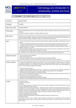 Cell biology and introduction to prokaryotes, protists and fungi