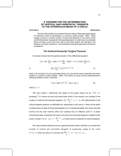 A THEOREM FOR THE DETERMINATION OF VERTICAL AND