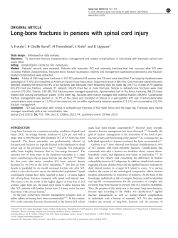 Long-bone fractures in persons with spinal cord injury