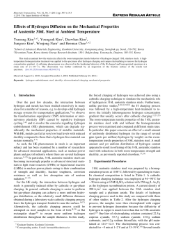 Effects of Hydrogen Diffusion on the Mechanical Properties of