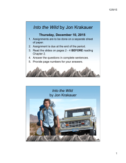 Into the Wild by Jon Krakauer