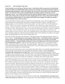 Luke 3:1-6 You Can`t Ignore This Voice In the