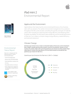 iPad mini 2 Environmental Report