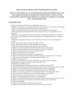Marine Science Honors 2017 Final Exam Review Sheet NOTE