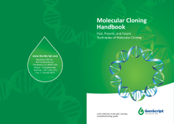 Molecular Cloning Handbook