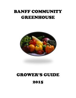2015 Grower`s Guide - Banff Greenhouse Gardening Society