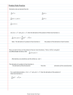Product Rule Practice