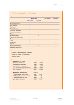 D15 Cost accounting &ndash; Solutions - IWP-HSG