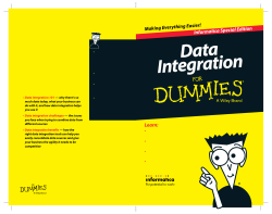 Data Integration For Dummies, Informatica Special Edition