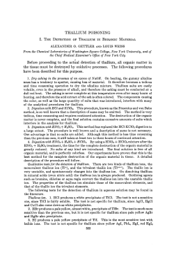 THALLIUM POISONING ALEXANDER O. GETTLER AND LOUIS
