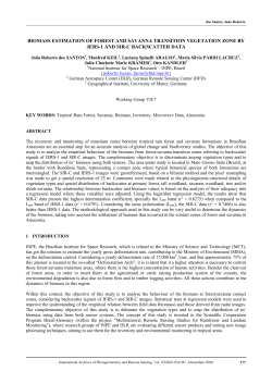 biomass estimation of forest and savanna transition