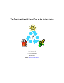 The Sustainability of Ethanol Fuel in the United States