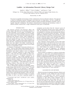 An Information-Theoretic Library Design Tool