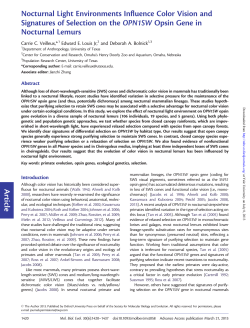 Article Nocturnal Light Environments Influence Color Vision and