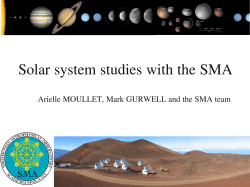 Solar system studies with the SMA