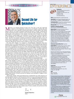 From the Editor - The Electrochemical Society