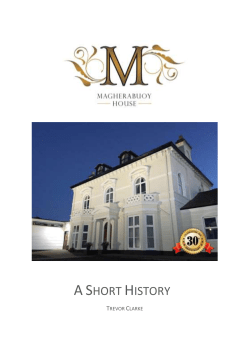 ashort history - Magherabuoy House Hotel