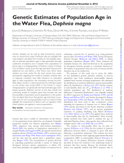 Genetic Estimates of Population Age in the Water Flea, Daphnia