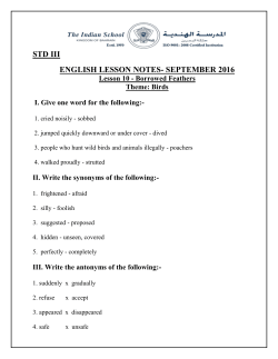 std iii english lesson notes- september 2016