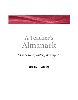 Almanack - Rutgers Writing Program