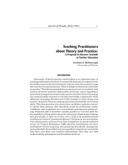 Teaching Practitioners about Theory and Practice