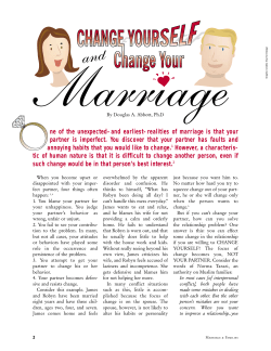 Change Yourself and Change Your Marriage