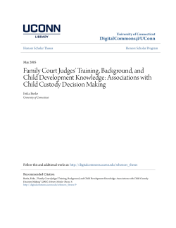 Family Court Judges` Training, Background, and Child Development
