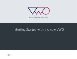 Getting Started with the new VWO