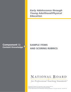 Component 1 - National Board Certified Teachers