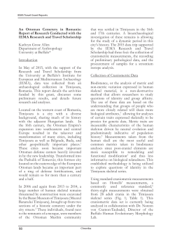 An Ottoman Cemetery in Romania: Report of Research Conducted