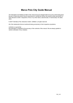 Marco Polo City Guide Manual