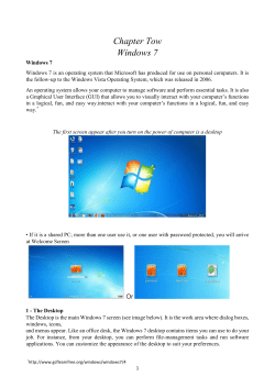 Chapter Tow Windows 7