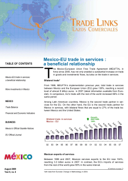 Mexico-EU trade in services : a beneficial relationship